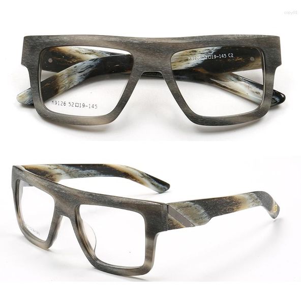Sonnenbrillenrahmen 80er Jahre übergroße Herrenbrillen für quadratische Brillen verschreibungspflichtige Brillen Retro optische braune Vollrandbrillen