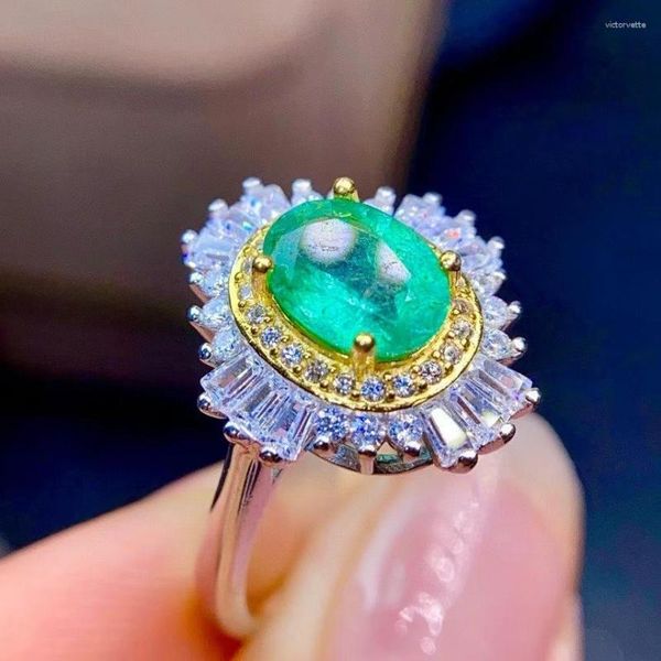 Cluster Ringe Grün Zirkon Amulette Vintage Natürliche Geschnitzte Jade Kristall Schmuck Amulett Verstellbarer Ring Frauen 925 Silber Chinesisch