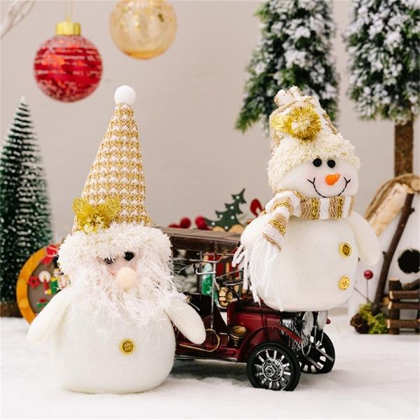 Decoração de festa Enfeites de Natal Brinquedo de crochê Decorações de presente para o ano de 2023 A0KE