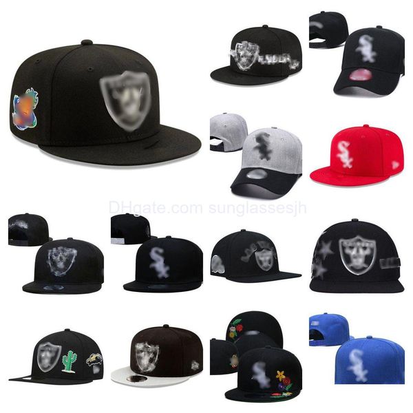 Top Caps Tüm Takımlar Logo Basketbol Snapback Beyzbol Snapbacks Unisex Designer Hat Pamuk Nakış Futbol Şapkaları Hip Hop Sports O DHNAD