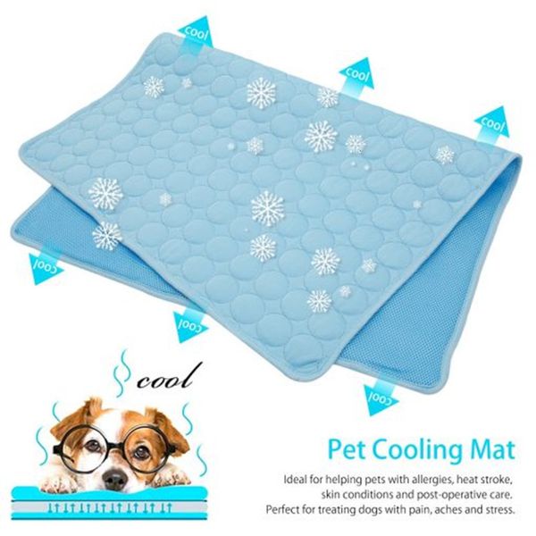 penne per canili The Ultimate Cooling Pet Mat traspirante lavabile Summer Pad Dog Cat Self Cool Coperta per Kennel Crate and Bed Sleeping Ice Silk 230625