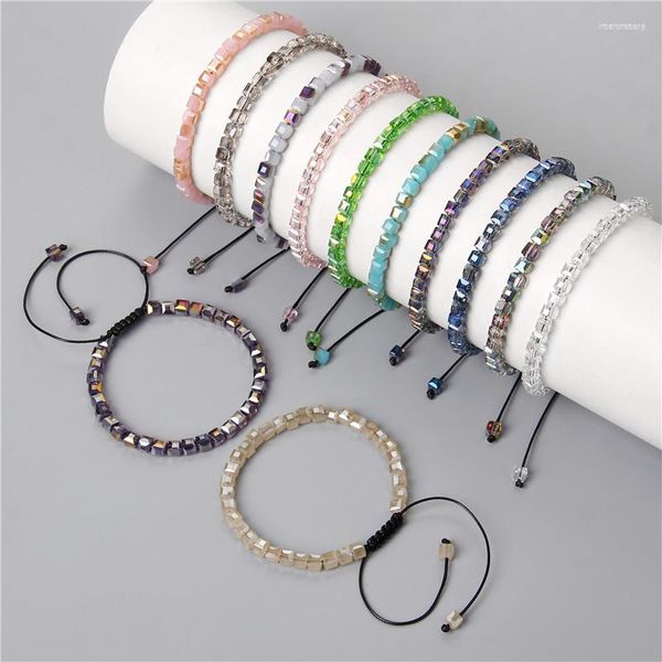 Bracciale femminile intrecciata in tessuto intrecciato in pietra naturale di pietra naturale braccialetti di energia regolabile guarigione per uomo regalo di gioielli