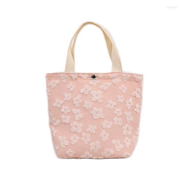 Sacolas de compras mini bolsa feminina 3D floral relevo Jacquard moda celular bolsa feminina pequena bolsa casual