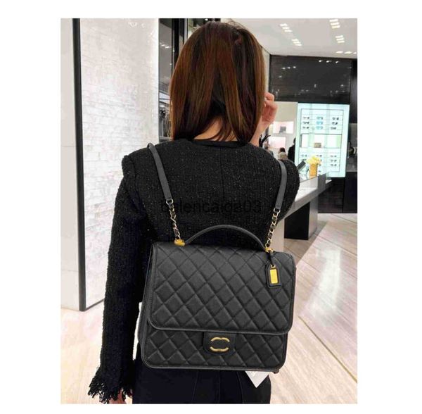 Designer-Rucksack Channel Chanelle Tasche Handtasche Umhängetasche Schultertasche Herren Damen Freizeittasche aus weichem Leder Schwarzer Kaviar Schulrucksack mit großer Kapazität