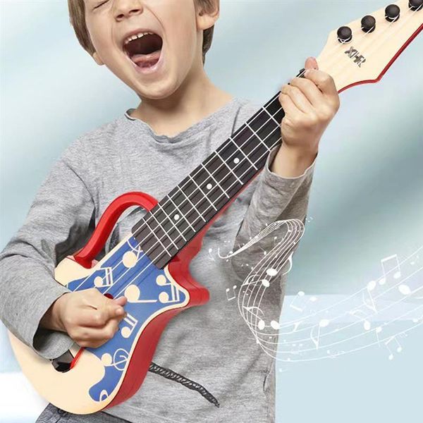 Mini Ukulele for Preschoolers - Educational clave percussion Toy for Kids with Acoustic Resonance and String Design