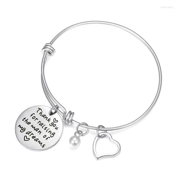 Pulseira Feminina Letras Ajustáveis Coração Pulseira Redonda Pulseiras de Aço Inoxidável Para Coragem Inspiradora Amiga Presente Pulseira Melv22