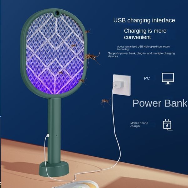 Other Home Garden 3000V Insect Racket Mosquito Killer Lamp Shock elettrico Luce UV Ricarica USB Fly Insect Trap Mosche Summer Fly Swatter 230625