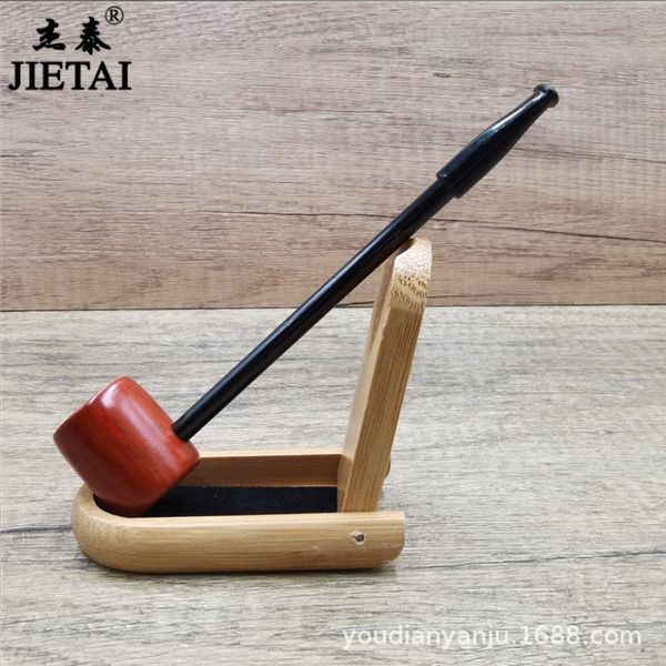 Pipe dritte Redwood Dry Pipe Mini in legno massello Long Rod Borsa per tabacco secco da uomo Pot Old Style Portable