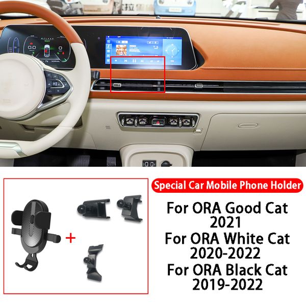 Para ORA Good Cat White Cat Black Cat Car Phone Holder 360 Graus Rotating GPS Special Mount Support Navigation Bracket
