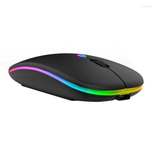 Mouse Distanza di trasmissione wireless 10 m Mouse 2.4G Bluetooth LED USB Gioco ergonomico per computer portatile Mouse