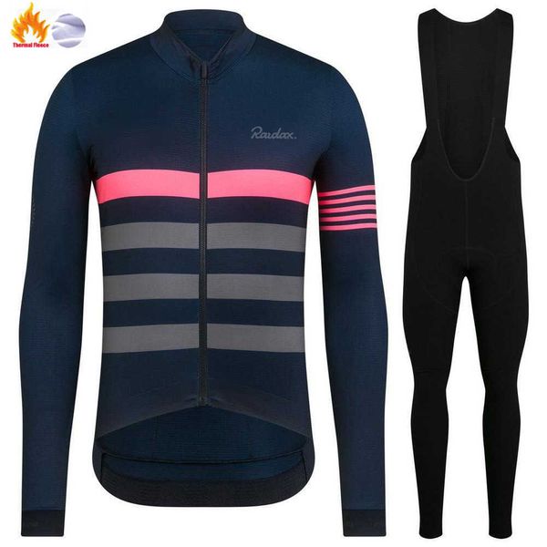 Fahrradbekleidung Sets Winterjacke Herren Fahrradbekleidung 2023 Raudax Winter Fahrradbekleidung MTB Radhose Set Ropa Ciclismo Triathlon Radsport-SetHKD230625