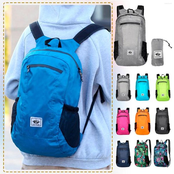 Bolsas escolares bolsa dobrável colorida mochila ao ar livre de grande capacidade para mochilas de esportes de viagem impressos de grande capacidade para