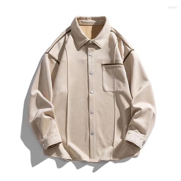 Jaquetas masculinas primavera oversize camisa cargo jaqueta masculina folgada casaco moda streetwear coreano agasalhos vintage roupas tops masculino plus size 3XL