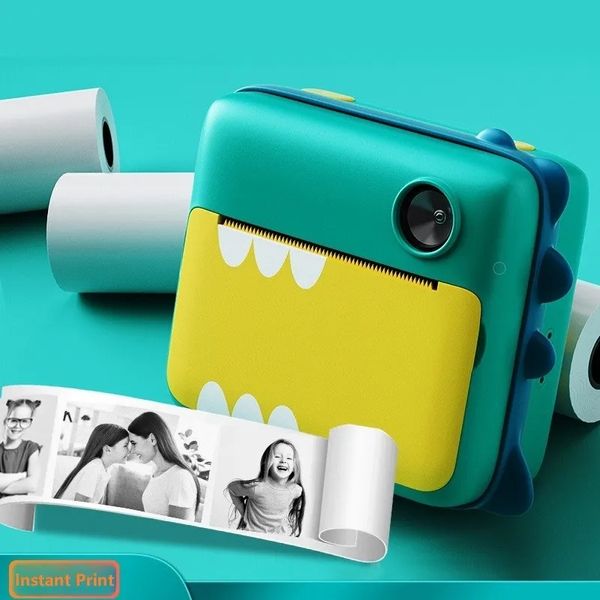 Macchina fotografica istantanea per bambini Stampa fotocamera per bambini Video 1080P Fotocamera digitale con carta stampata Regalo di compleanno per bambina ragazzo