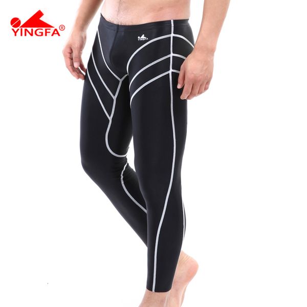 Badebekleidung Yingfa Menboys professioneller chlorbeständiger Sonnenschutz, lange Badehose, Herbst-Winter-Badebekleidung, Neoprenanzug, Tauchhose 9707 230621