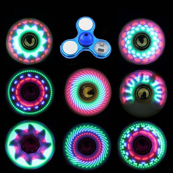 Giocattolo di decompressione Luminoso Fidget Spinner LED Light Up Spinner per adulti Incandescente per adulti Giocattoli antistress Regali per bambini 230625