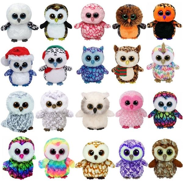 Animais de pelúcia de pelúcia coruja de olhos grandes de pelúcia para crianças brinquedos de pelúcia para crianças presentes 15CM25CM 230621