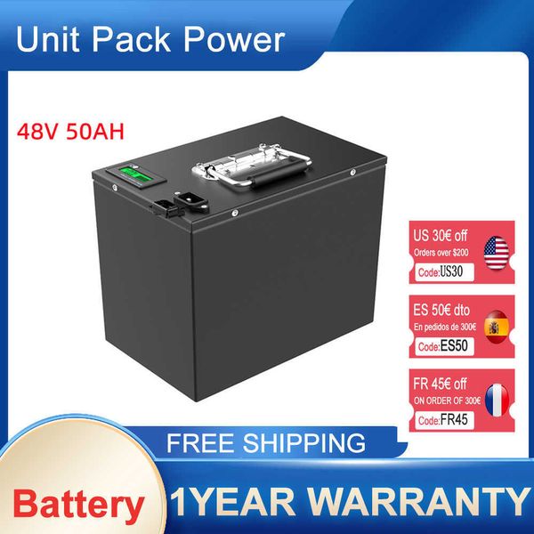 Batteria LifePo4 48V 52V 24V 100AH Batteria Scooter 40AH 50AH per 3000W 1800W Moto/Inverter RV EV/Go-Kart/Backup Power