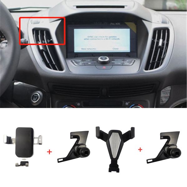 1 Conjunto de Material Plástico Para 2013-2020 Ford KUGA Gravity Linkage Especial Car Phone Holder Suporte Fixo Suporte Móvel