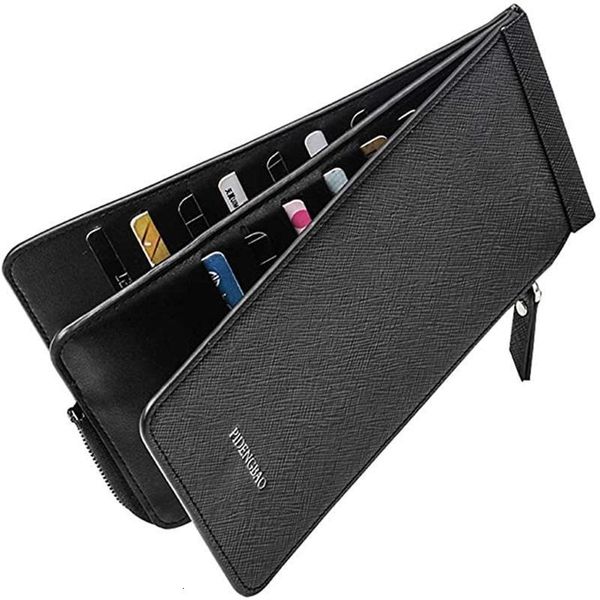 Werkzeugtasche Multifunktionale Lange Brieftasche Echtes Leder Kuh Reißverschluss Geldscheinklammer Herren Einfaches Design Business Clutch Handy 230625