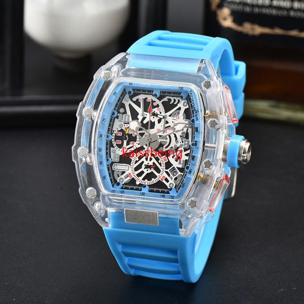 36% DI SCONTO orologio Orologio Movimento automatico a 6 pin trasparente R con funzione luminosa top braccialetto in cristallo di lusso da uomo al quarzo LEGGE