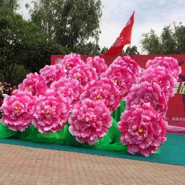 Dekoratif Çiçekler Şemsiye Büyük Dans Akşam El Akışı Sahne Şakayık Sahne Performans Games Açılış Töreni