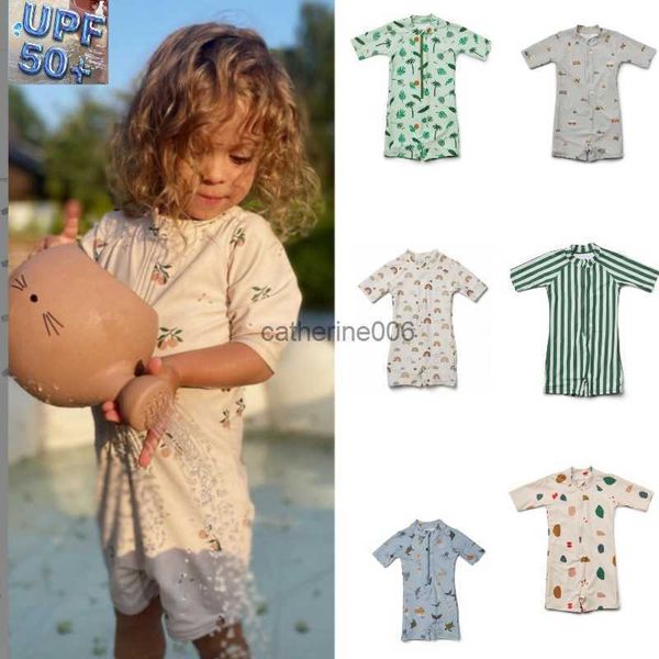 2023 UPF50 schutz LD Kid Bademode für Jungen Badehose Sommer Mädchen Badeanzug Cartoon Strand Tragen Kinder ein Stück Badeanzug L230625