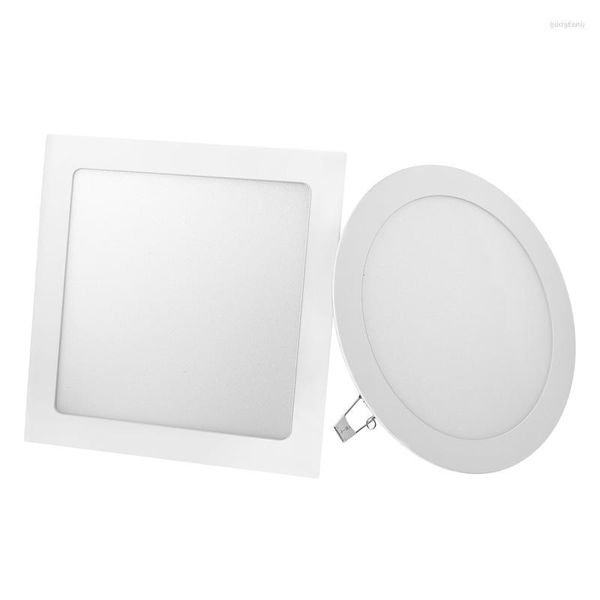 Refletor LED quadrado redondo 12W 15W 18W AC85-265V teto interno embutido Painel de iluminação embutida