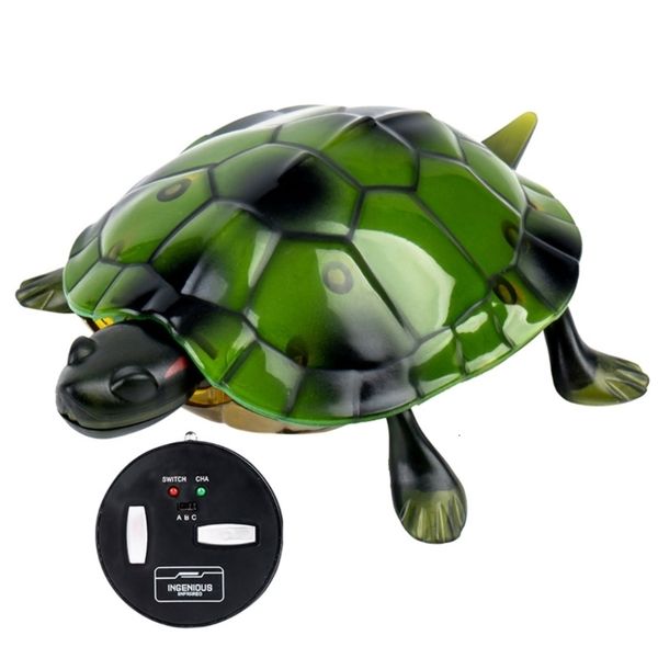 Elektrik/RC -Tiere Kontrollspielzeug für Kinder RC Fernbedienung Neuheit Tortoise Model Kinder Jungen Mädchen Elektronisches Geschenk x90c 230625