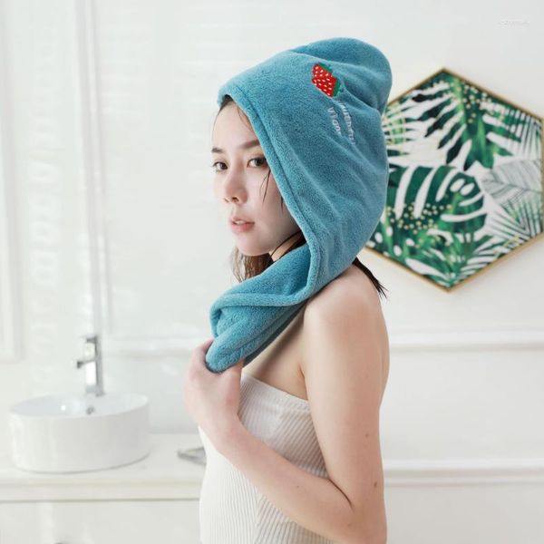 Sacos de armazenamento Suprimentos domésticos mulheres microfibra touca de banho toalha chapéus de banho para cabelos secos secagem rápida macio senhora turbante cabeça