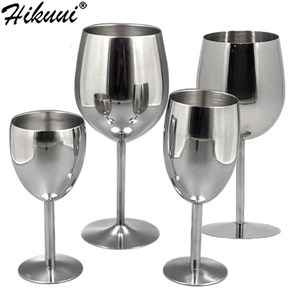 Taças de vinho 2 unidades Taças de vinho Aço inoxidável 188 Metal Copo de vinho Bar Taça de vinho Champanhe Coquetel Copo para beber talismãs Suprimentos para festas 230625