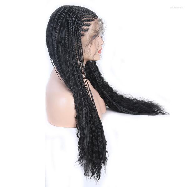 Синтетические парики Charisma Bohemian Braids Lace Front Wig With Baby Hair Высокотемпературное волокно Длинные плетеные для женщин Kend22