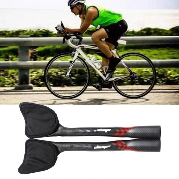 Handlebars Fine Workmanship 1Pair Practical Black Bicycle Handlebar Carbon Fiber Bike Relax Anti-ferrugem For RacingGuidão Guidão GuidãoGuidão