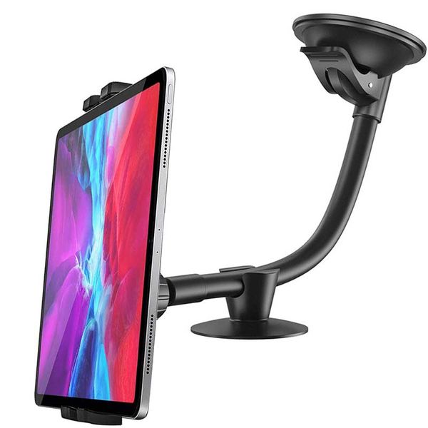 Universal Long Arm Windshield Mobile Cellphone Car Mount Car Mount Holder Tablet in Car for 4-12.9 inch iPhone 13 iPad air GPS MP4