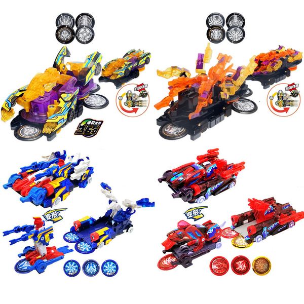 Aktionsspielfiguren Burst Deformation Car Violence Transformation Action Figure Robot Beast Fit Screechers 360° Flip Battle Toys Gifts Capture Wafer 230625