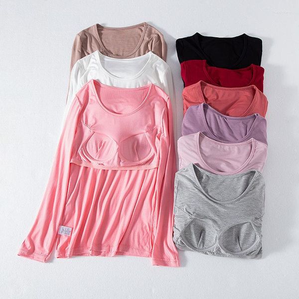 Indumenti da notte da donna Pigiama in cotone modale Pigiama da donna Pigiama da donna Pantaloni a maniche lunghe Pantaloni da pigiama Set di grandi dimensioni Reggiseno a coppa allentata E96