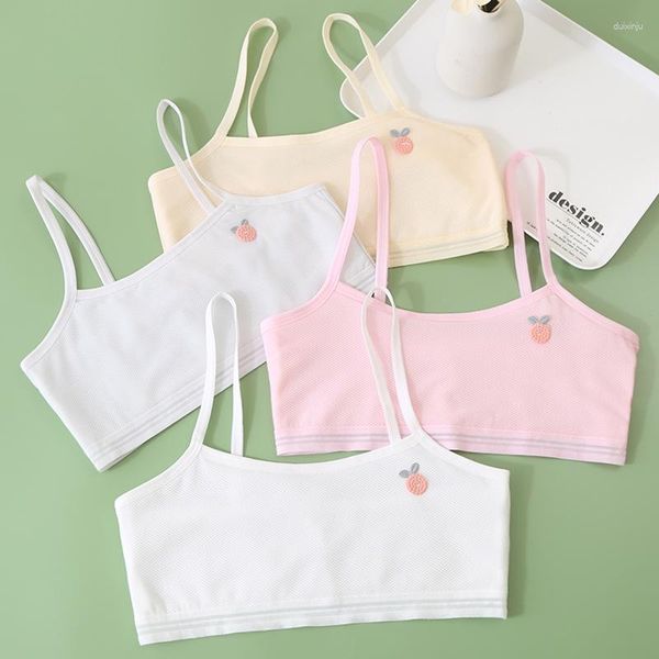 Camisoles Tanks Girls Underwear Vest durante la pubertà hanno 10 anni e 12 bambini indossano top in cotone in estate.