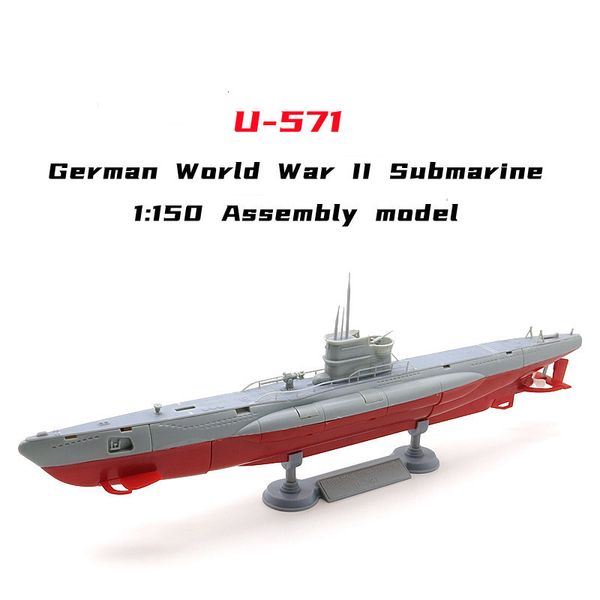 Modellset 1150 U-571, deutsches U-Boot aus dem Zweiten Weltkrieg, Modell U-581, Kriegsschiff-Montagemodell 230625