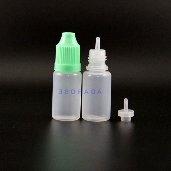 100 Stück 8 ml LDPE kindersichere Kunststoff-Tropfflaschen mit kindersicheren Verschlüssen. Tipps zum Drücken des langen Nippels Emsao