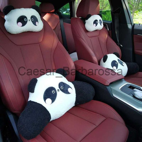 Kissen Autositz Kopfstütze Plüsch Kopfschutz Cartoon Panda Reise Auto Niedliches Kissen Innenzubehör für Kinder Erwachsene x0626 x0625