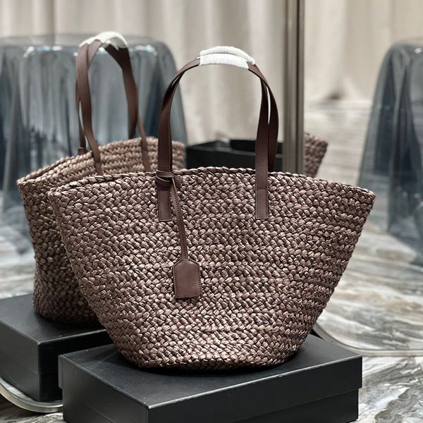 Totes de palha Sacos de compras de ombro Bolsas de praia Bolsa tiracolo Laffia Grass Tricô Hobo Bolsa feminina Bolsa Mensageiro Carteira feminina Alça ajustável