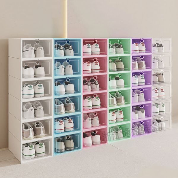 Altro Home Storage Organization 6 pezzi / set Scarpiera fai-da-te Sneaker Box Fold Scarpe in plastica Custodia Organizer Scarpiera in plastica scarpiera 230626