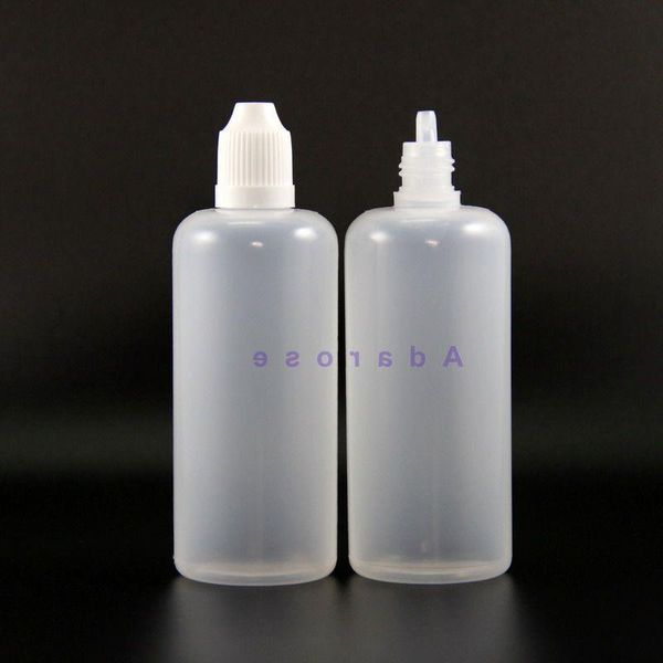 Los 100 Stück 100 ml LDPE-Kunststoff-Tropfflaschen mit kindersicheren und Sicherheitskappen und Nippeln Oacxl