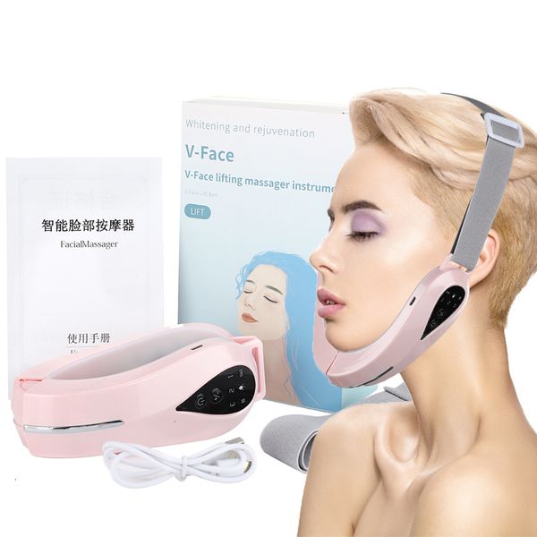 Home Beauty Instrument EMS Lifting-Massagegerät Doppelkinn-Reduziergeräte Schlankeres Anti-Cellulite-Falten-Entferner-Band LED-Hebewerkzeuge 230626