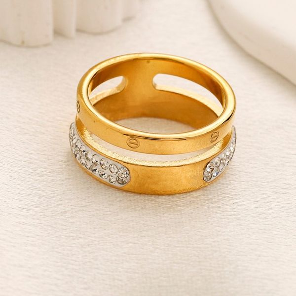роскошное золотое кольцо звездные кольца мужские дизайнерские ювелирные изделия женщина изумрудное кольцо h обручальные кольца для женщин dhgates любовь пара сердец 18-каратное позолоченное Рождество День святого Валентина