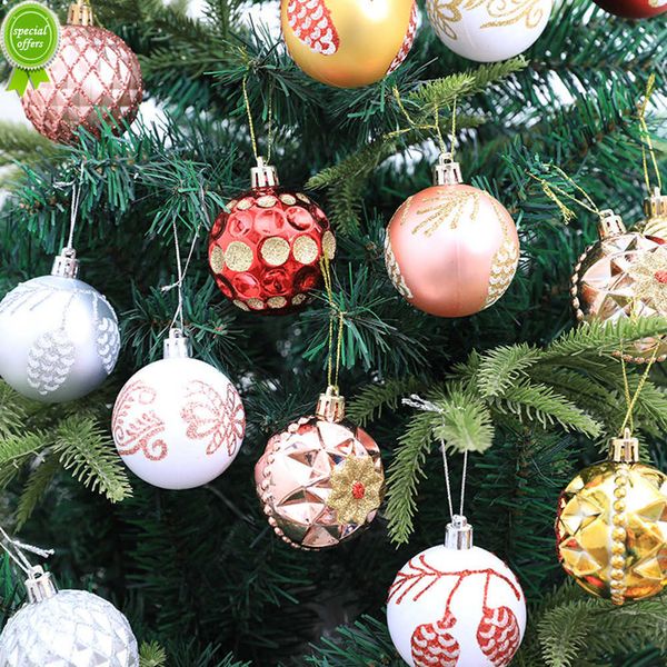 8Pcs Weihnachten Baum Kugeln Weihnachten Baum Hängen Ball Ornament DIY Home Party Festliche Dekor Neue Jahr Geschenk Noel Navidad liefert