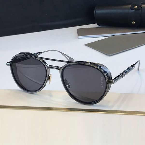 Óculos de sol preto oversized estilo EPILUXURY Óculos de sol anti-ultravioleta retrô redondo armação de metal masculino feminino óculos Pilot Lunettes De Soleil