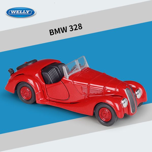 Diecast Model Car Wellly 1 24 328 кабриолет Car Aloy Car Diecasts игрушечные автомобили Car Model миниатюрная масштаба модель для детей 230625