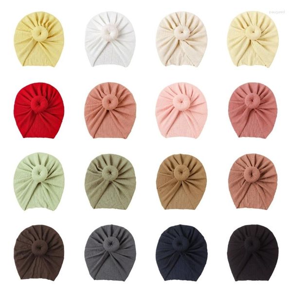 Fermagli per capelli Cappellino per bebè Tinta unita Pography Cappello elastico delicato sulla pelle per bambini