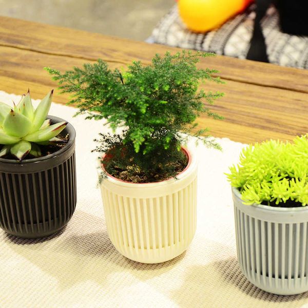 Çiziciler kaplar asılı flowerpot ekici plastik bitkiler bitki vazolar saksı duvar bonsai dekor oturma odası dekoratif çiçek sepeti